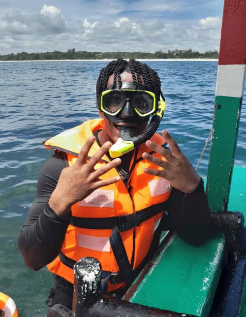 Tourists snorkeling in Watamu Marine Park, Kenya